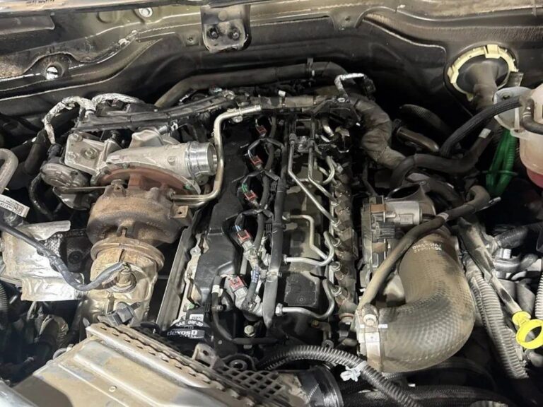 Picture of Diesel engine being repaired
